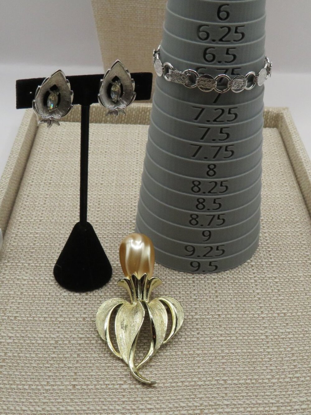 Vintage Sarah Coventry 3 Piece Bundle Bracelet Brooch Earrings